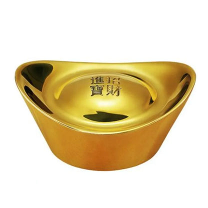 Free shipping pure copper solid gold ingot handicraft furnishing articles Brass ingots Family decoration decoration four sizes
