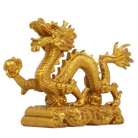 Free shipping resin dragon bead handicraft furnishing articles Prosperous home decoration decoration mascot  statue