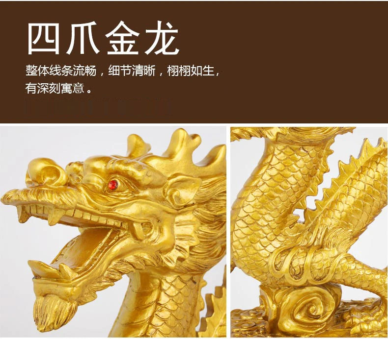Free shipping resin dragon bead handicraft furnishing articles Prosperous home decoration decoration mascot  statue