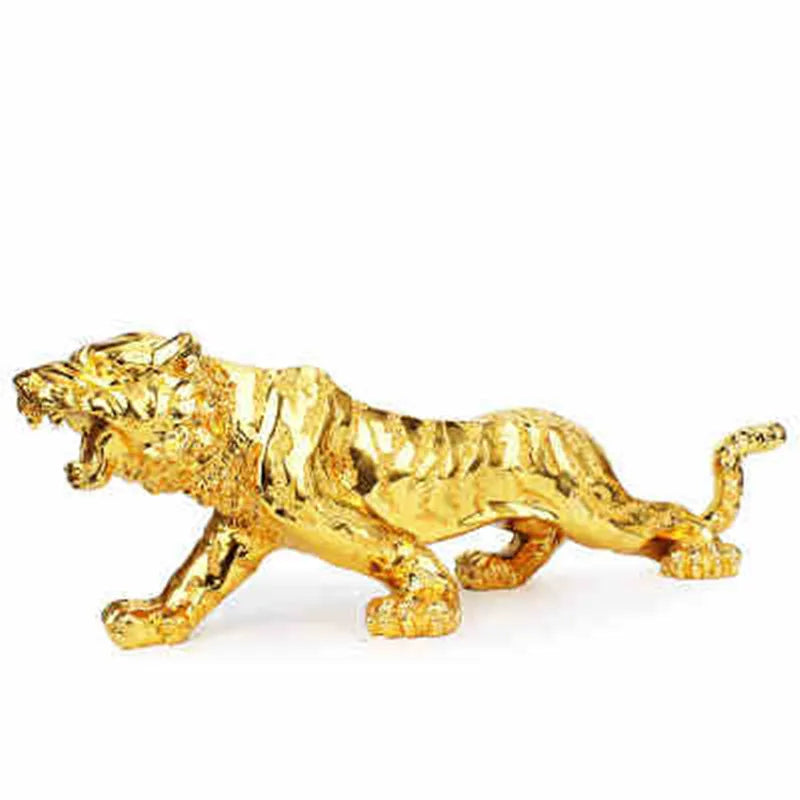 Free shipping tiger European furnishing articles gold-plated handicraft decoration home desk car accessories to protect peace