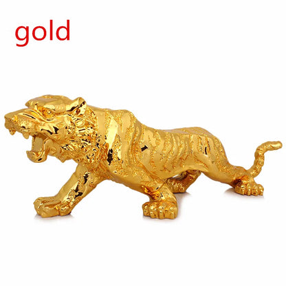 Free shipping tiger European furnishing articles gold-plated handicraft decoration home desk car accessories to protect peace