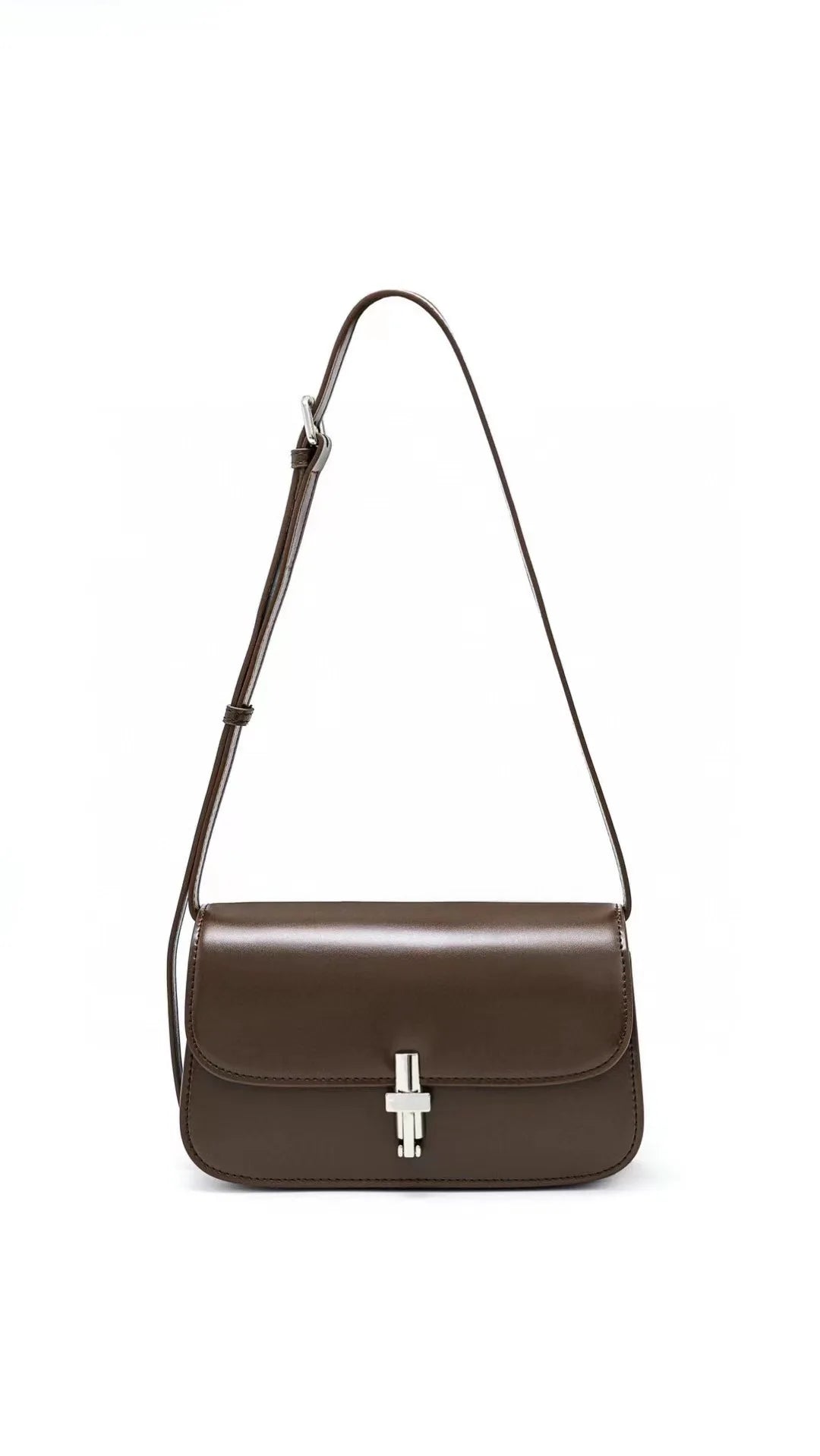 French Style Commuter Elegant Crossbody Small Square Bag Luxury Genuine Leather Underarm Shoulder Bags Classic Solid Bolsos