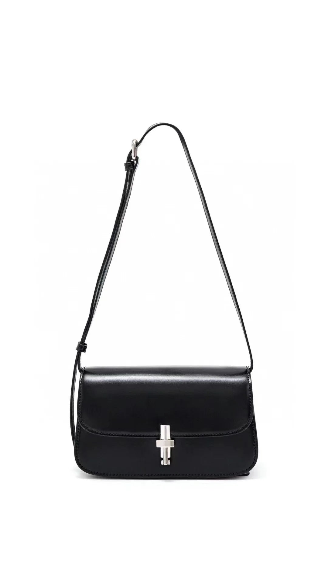 French Style Commuter Elegant Crossbody Small Square Bag Luxury Genuine Leather Underarm Shoulder Bags Classic Solid Bolsos