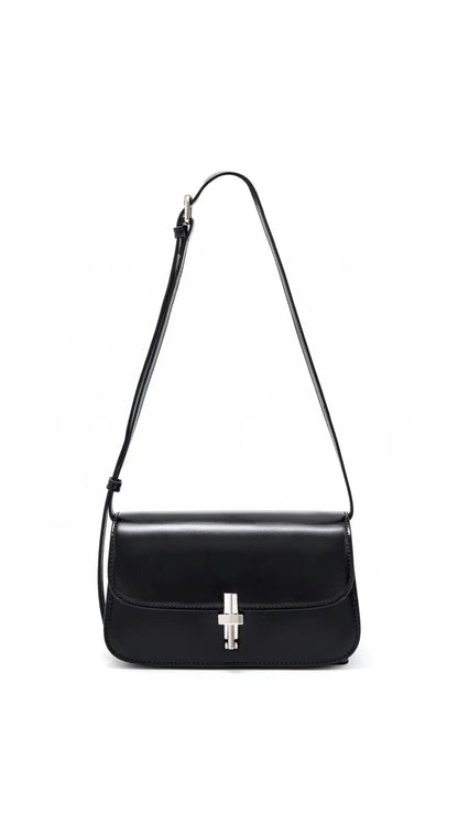 French Style Commuter Elegant Crossbody Small Square Bag Luxury Genuine Leather Underarm Shoulder Bags Classic Solid Bolsos