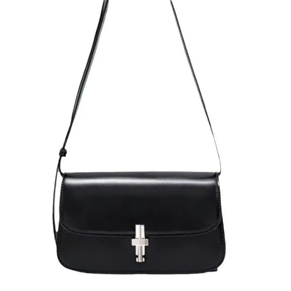 French Style Commuter Elegant Crossbody Small Square Bag Luxury Genuine Leather Underarm Shoulder Bags Classic Solid Bolsos