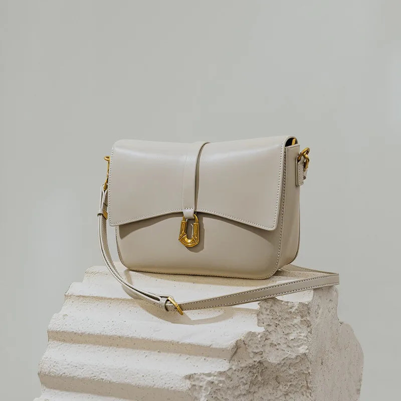 French Style Commuter Elegant Underarm Shoulder Bags High Quality Fashion Cowhide Crossbody Handbags Female 2024 New Bolsas