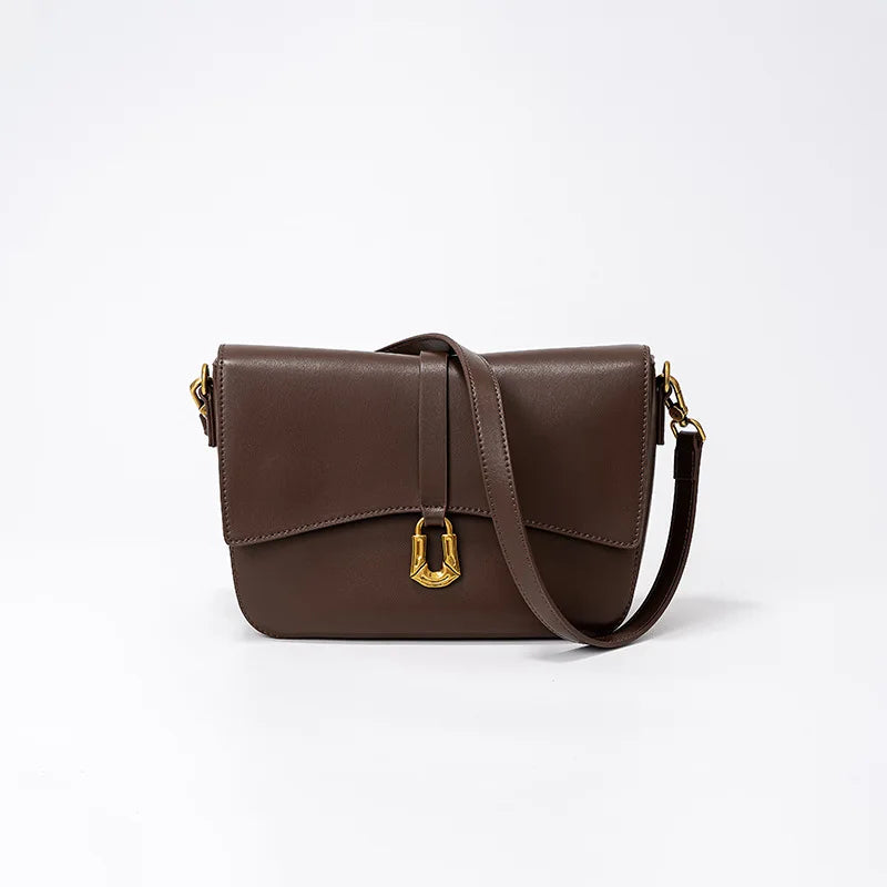 French Style Commuter Elegant Underarm Shoulder Bags High Quality Fashion Cowhide Crossbody Handbags Female 2024 New Bolsas