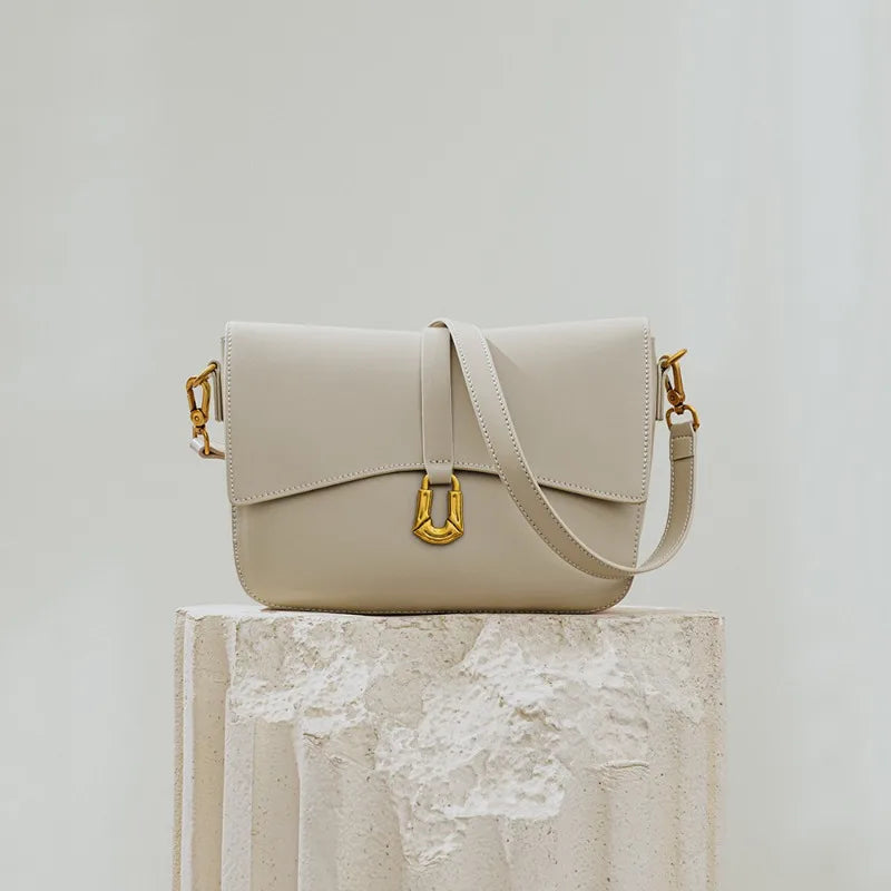 French Style Commuter Elegant Underarm Shoulder Bags High Quality Fashion Cowhide Crossbody Handbags Female 2024 New Bolsas