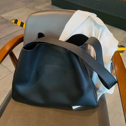 French Style Elegant All-match Tote Bags Commuter Large Capacity All-match Luxury Cowhide Shoulder Bags Versatile Casual Bolsos
