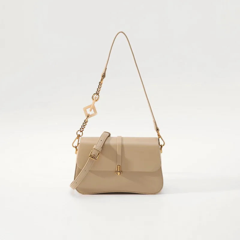 French Style Niche Designer Commuter Underarm Bag Solid All-match Elegant Simple Handbags Female 2024 New Chain Pouch Bolsas