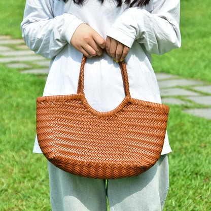 French Style Vintage Woven Bag Casual Commuter All-match Handbags Female Simple Elegant Purses Clutch Fashion Bolsas Feminino