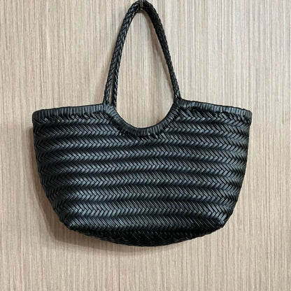 French Style Vintage Woven Bag Casual Commuter All-match Handbags Female Simple Elegant Purses Clutch Fashion Bolsas Feminino