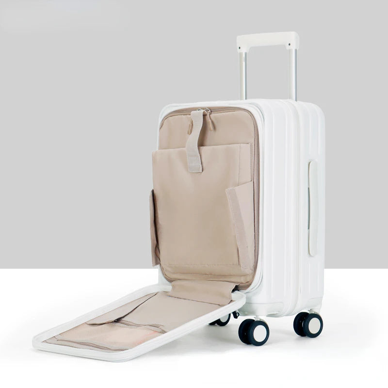 Front open lid trolley box 29 inch large capacity luggage 24 inch zipper expandable travel box 20 inch boarding box