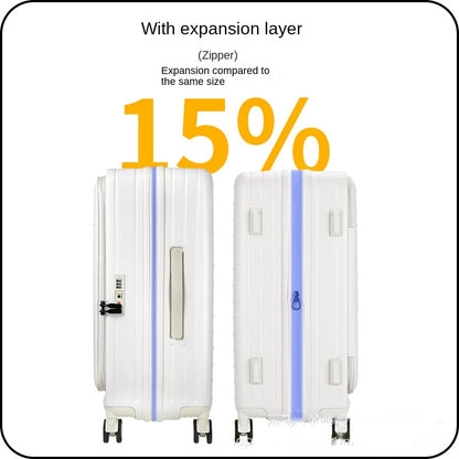 Front open lid trolley box 29 inch large capacity luggage 24 inch zipper expandable travel box 20 inch boarding box