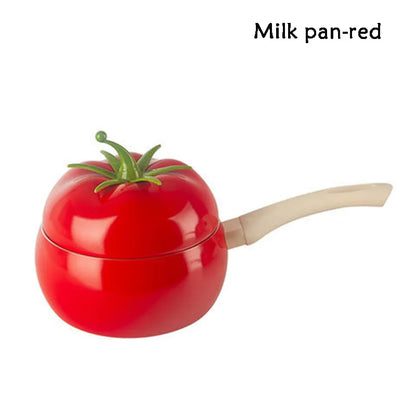Fruit Tomato Shape Frying Pan Cooking Pot Saucepan Induction Cooker Aluminum Cookware Nonstick Home Kitchen Supplies