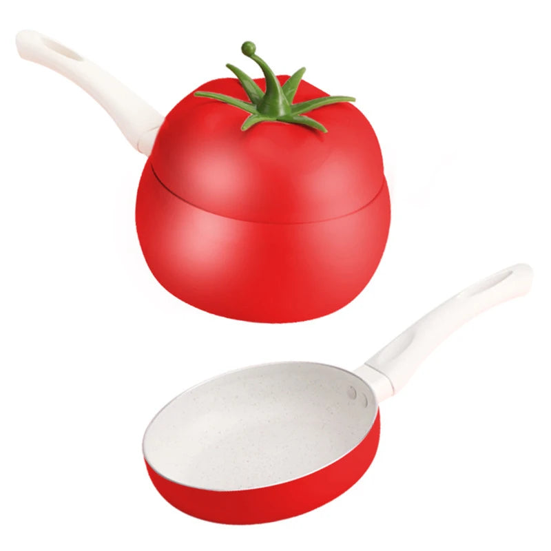 Fruit Tomato Shape Frying Pan Cooking Pot Saucepan Induction Cooker Aluminum Cookware Nonstick Home Kitchen Supplies