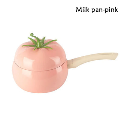 Fruit Tomato Shape Frying Pan Cooking Pot Saucepan Induction Cooker Aluminum Cookware Nonstick Home Kitchen Supplies