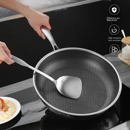 Frying Pan 304 Stainless Steel Kitchen Quality Nonstick Pan Cooking Fried Steak Pot Electromagnetic Furnace General