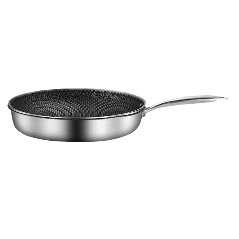 Frying Pan 304 Stainless Steel Kitchen Quality Nonstick Pan Cooking Fried Steak Pot Electromagnetic Furnace General