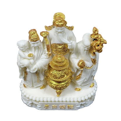 Fu Lu Shou Characters Fortune Small Figurines Resin Art Sculpture High quality home room, office decorations Free delivery