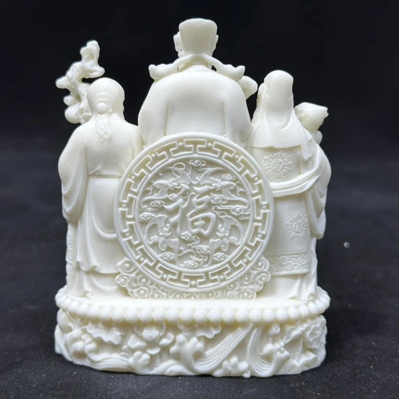 Fu Lu Shou Characters Fortune Small Figurines Resin Art Sculpture High quality home room, office decorations Free delivery