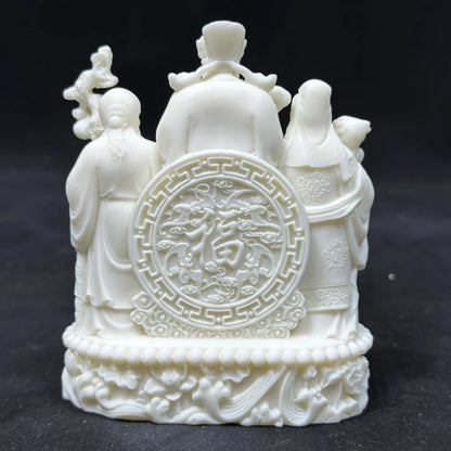 Fu Lu Shou Characters Fortune Small Figurines Resin Art Sculpture High quality home room, office decorations Free delivery