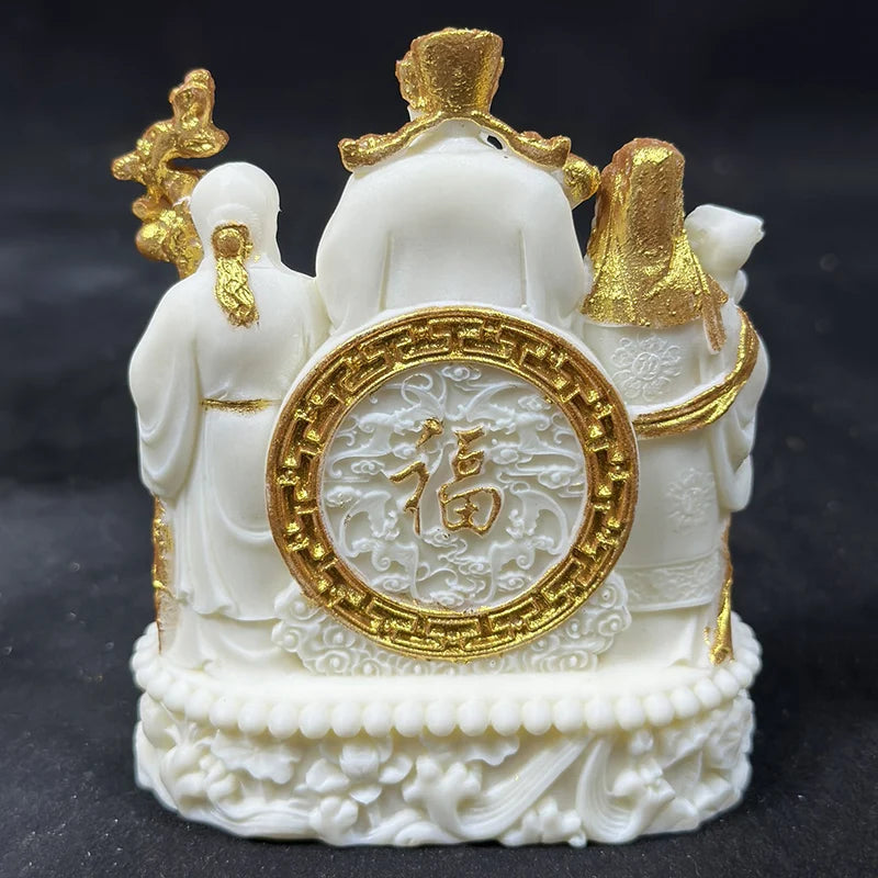 Fu Lu Shou Characters Fortune Small Figurines Resin Art Sculpture High quality home room, office decorations Free delivery