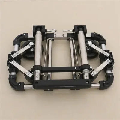 Full folding stainless steel luggage car Bearing capacity 30kg luggage Easy to carry trolley suitcase  Schoolbags shopping carts