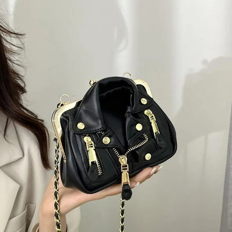 Fun Jacket Design Women Purses and Handbags Designer Chain Shoulder BagsLadies Party Clutches Leather Female Crossbody Bag 2023