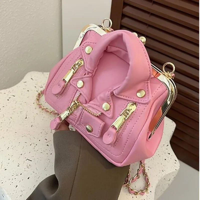 Fun Jacket Design Women Purses and Handbags Designer Chain Shoulder BagsLadies Party Clutches Leather Female Crossbody Bag 2023