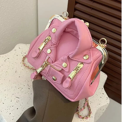 Fun Jacket Design Women Purses and Handbags Designer Chain Shoulder BagsLadies Party Clutches Leather Female Crossbody Bag 2023