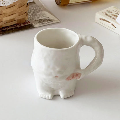 Funny Ceramic Mugs Coffee Cups Personality Coffee Cup Milk Tea Water Cups Creative Pinch Belly Cup Mug Drinking Coffee Mugs