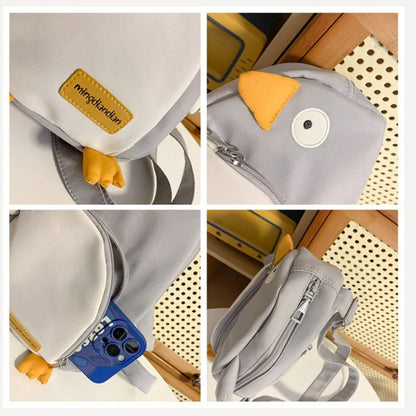 Funny Penguin Face Sling Backpack Chest Bag Crossbody Shoulder Bag Gym Cycling Travel Hiking Daypack for Men Women