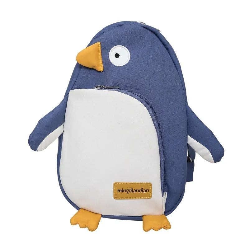 Funny Penguin Face Sling Backpack Chest Bag Crossbody Shoulder Bag Gym Cycling Travel Hiking Daypack for Men Women