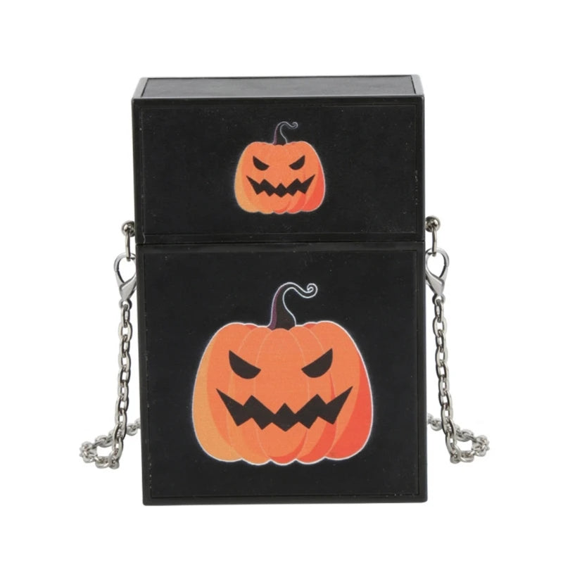 Funny Pumpkin Shape Shoulder Bag Phone Women Halloween Crossbody Bag