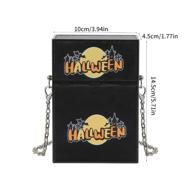 Funny Pumpkin Shape Shoulder Bag Phone Women Halloween Crossbody Bag
