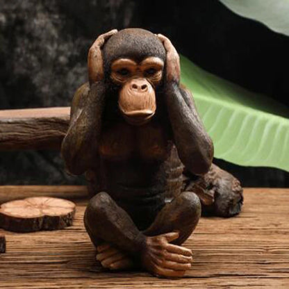 Funny Resin Ape Sculpture Abstract Animal Statue Home Decoration Accessories Craft Monkey Figurine Kids Room Decor