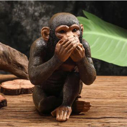 Funny Resin Ape Sculpture Abstract Animal Statue Home Decoration Accessories Craft Monkey Figurine Kids Room Decor