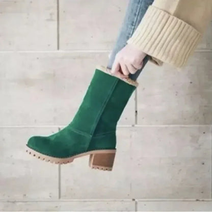Fur Ladies Shoes Warm Boots Boots Ankle Snow Wool Mid Boot Winter Warm Edge Casual Comfortable Booties Turned-over Women Women