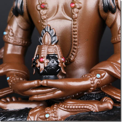 GOOD 24 cm # High grade Buddha figure  HOME hall TOP efficacious Protection Buddhism Amitayus bronze buddha figure statue