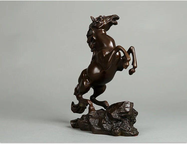 GOOD ART TOP COOL-home LIVING ROOM TOP ART Decor  success RETRO HORSE ART FENG SHUI bronze statue sculpture Mascot