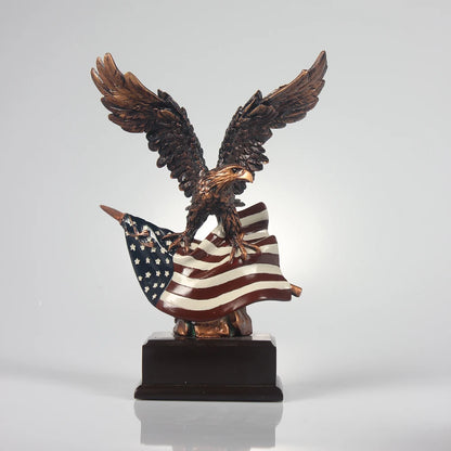 GOOD ART- home office Study business Talisman Auspicious Lucky USA American Eagle Sculpture ART statue