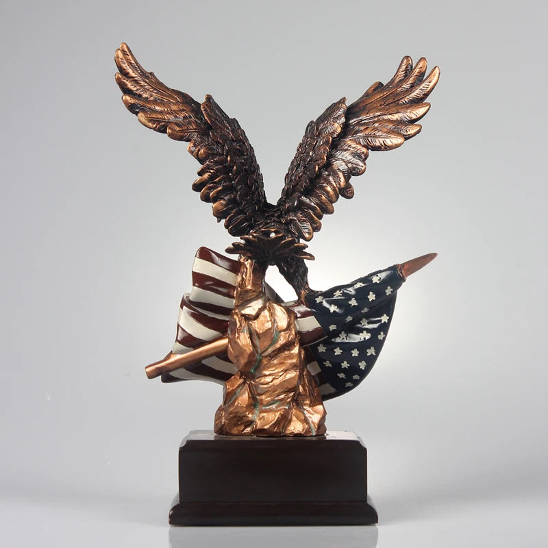 GOOD ART- home office Study business Talisman Auspicious Lucky USA American Eagle Sculpture ART statue