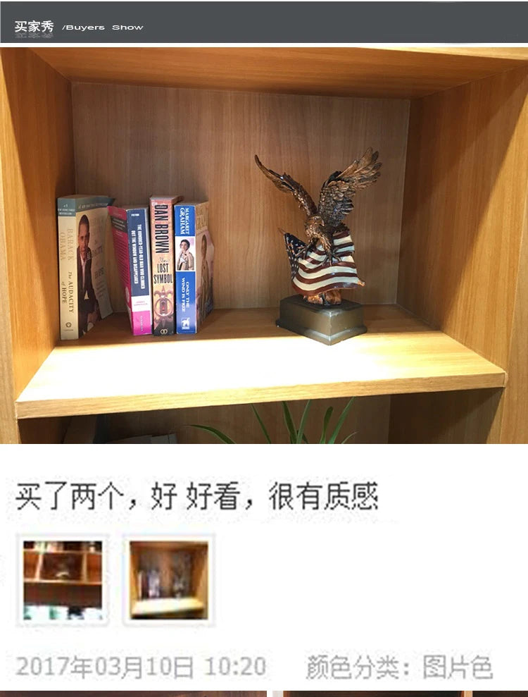 GOOD ART- home office Study business Talisman Auspicious Lucky USA American Eagle Sculpture ART statue