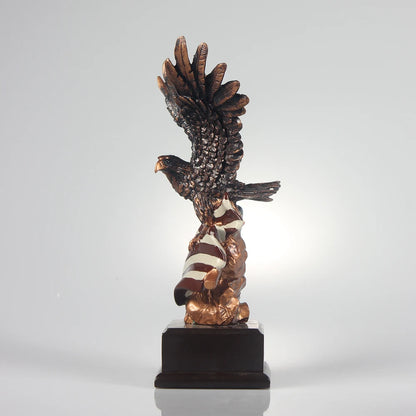 GOOD ART- home office Study business Talisman Auspicious Lucky USA American Eagle Sculpture ART statue