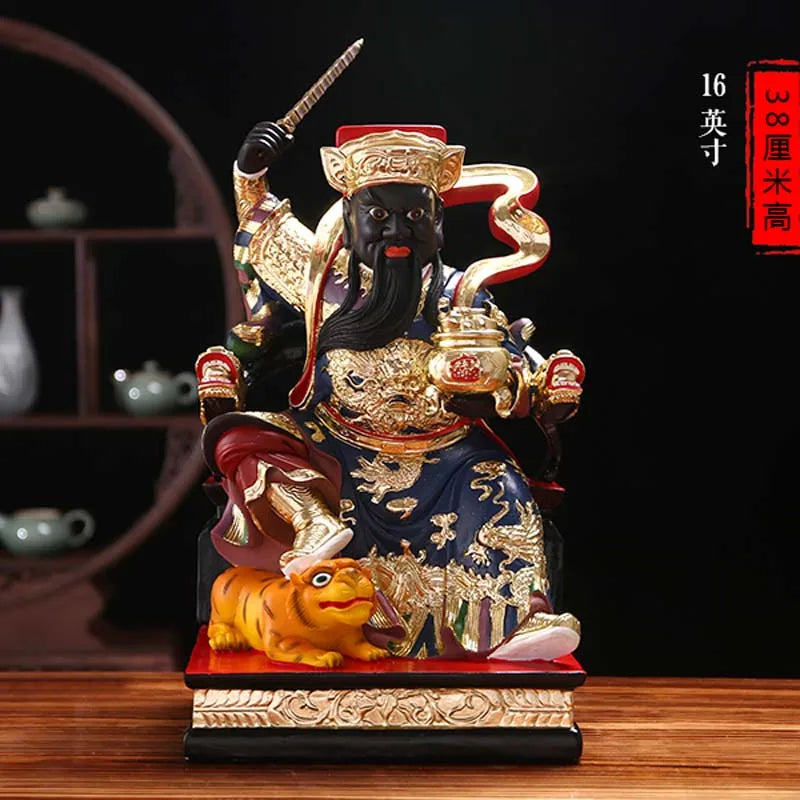 GOOD Asia HOME Taoist Temple Patron saint  God of wealth ZHAO GONG MING God statue bless safety health good luck statue
