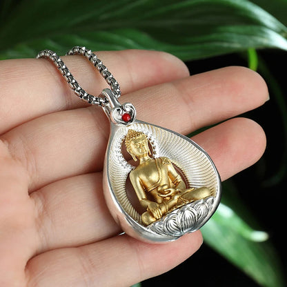 GOOD Asia Thailand Buddhism Sakyamuni safety Buddha card Pendant Amulet bring fortune GOOD LUCK healthy Effective protection