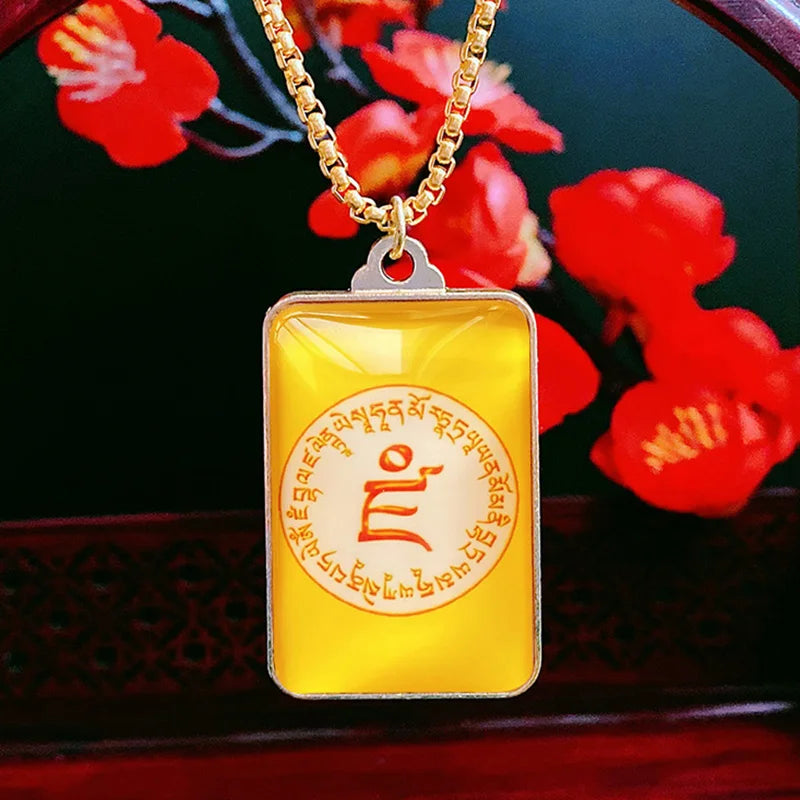 GOOD Asia Thailand Tibet efficacious increase wealth GOOD LUCK God of wealth Amulet Yellow Jambhala Buddha Pendant