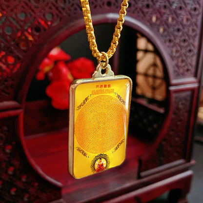 GOOD Asia Thailand Tibet pocket efficacious safety good luck exorcise evil spirit Amulet Shurangama Mantra Buddha Pendant