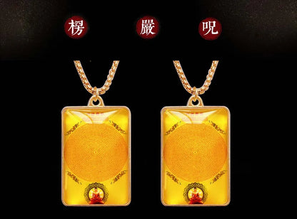 GOOD Asia Thailand Tibet pocket efficacious safety good luck exorcise evil spirit Amulet Shurangama Mantra Buddha Pendant